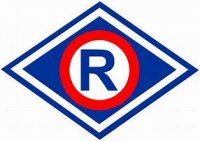 Litera R w rombie - symbol komórki ruchu drogowego