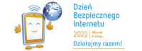 Na obrazku widzimy plakat promujący &quot;Dzień Bezpiecznego Internetu 2022&quot;